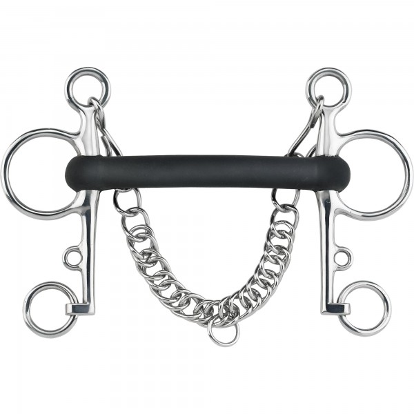 SPRENGER Pelham Stangengebiss 18mm - Gummi, flexibel