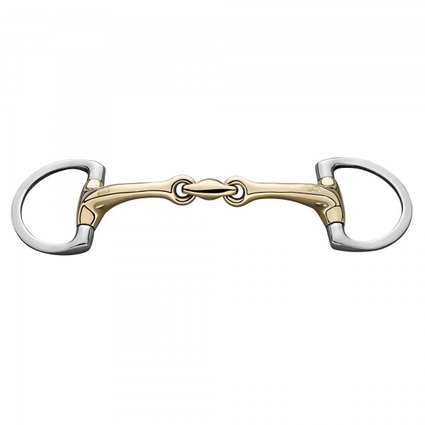 SPRENGER Dynamic RS Olivenkopf-Unterlegtrense mit D-förmigem Ring 14 mm doppelt gebrochen – Sensogan