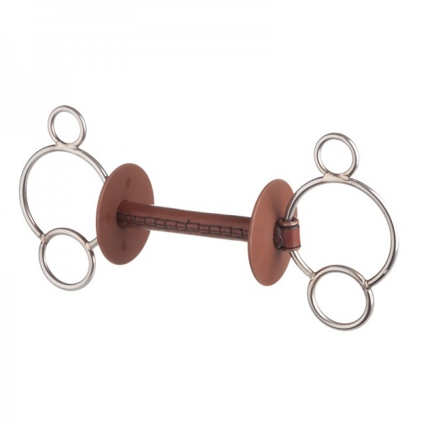 beris 3-Ring-Gebiss mit Lederstange