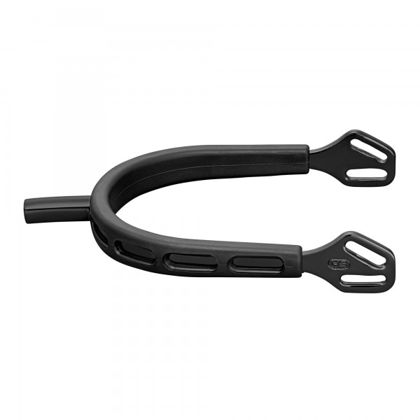 SPRENGER ULTRA fit EXTRA GRIP Sporen "Black Series" - Edelstahl rostfrei anthrazit, 25 mm flach