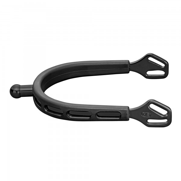 SPRENGER ULTRA fit EXTRA GRIP Sporen "Black Series" - Edelstahl rostfrei anthrazit, 20 mm kugelförmi