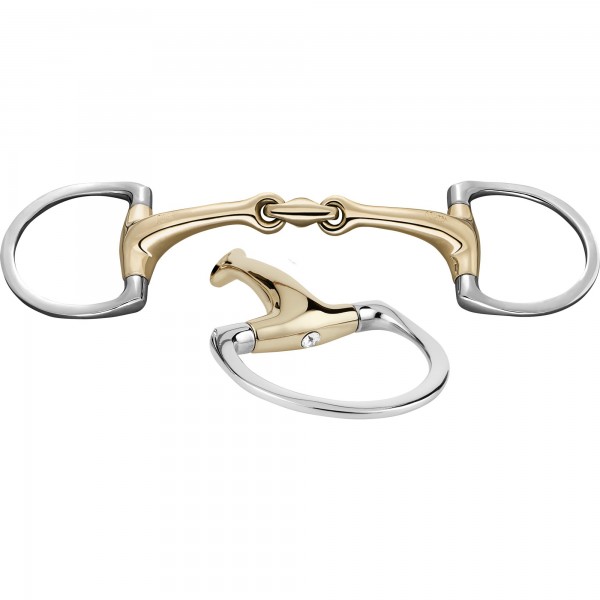 SPRENGER Dynamic RS Olivenkopfgebiss mit D-förmigem Ring 16 mm doppelt gebrochen - Sensogan mit Swar