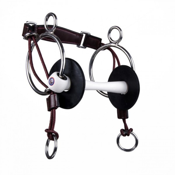 TRUST Leder Aufziehtrense "Curb Gag" Flexi Soft
