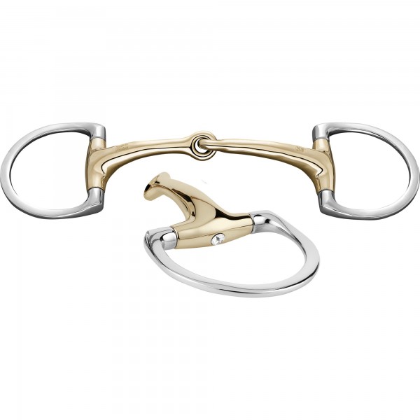 SPRENGER Dynamic RS Olivenkopfgebiss mit D-förmigem Ring 16 mm einfach gebrochen - Sensogan mit Swar