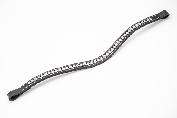 Lecou Stirnband m. weißen Strass