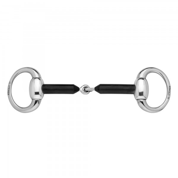 SPRENGER Olivenkopfgebiss 16 mm Hartcarbon mit ovalen Ringen aus Edelstahl
