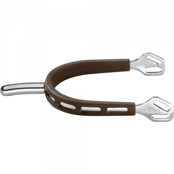SPRENGER ULTRA fit BROWN GRIP Sporen - Edelstahl rostfrei, 35 mm abgerunded